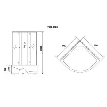 Душевая кабина Niagara Eco 90x90 NG-7508-14BK без гидромассажа