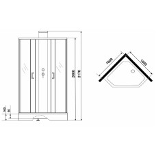 Душевая кабина Grossman Elegans 100x100 GR250D без гидромассажа