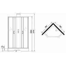 Душевая кабина Grossman Elegans 90x90 GR251D без гидромассажа