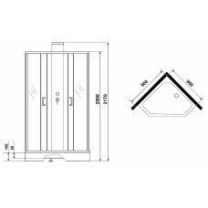 Душевая кабина Grossman Elegans 90x90 GR251D без гидромассажа