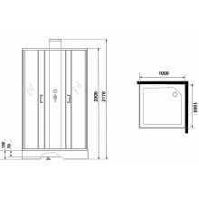 Душевая кабина Grossman Elegans 100x100 GR250Q без гидромассажа
