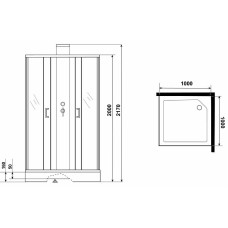 Душевая кабина Grossman Elegans 100x100 GR250Q без гидромассажа