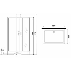 Душевая кабина Grossman Elegans 120x80 GR252Q без гидромассажа
