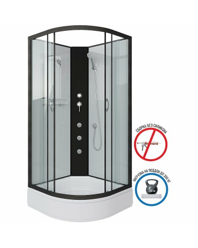 Душевая кабина Niagara Classic 100х100 NG-6702-14BKG с гидромассажем