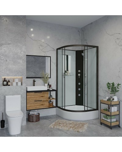 Душевая кабина Niagara Classic 100х100 NG-6702-14BKG с гидромассажем