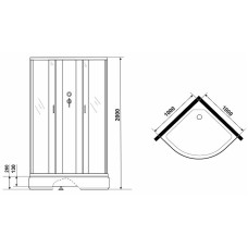 Душевая кабина Niagara Classic 100х100 NG-6702-14BKG с гидромассажем