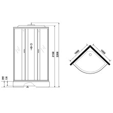 Душевая кабина Niagara Classic 100х100 NG-6702-14G с гидромассажем