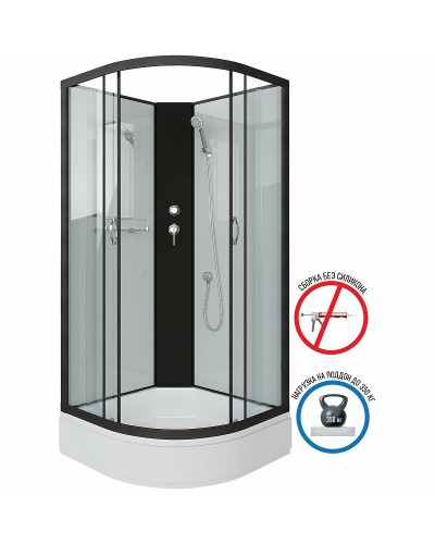 Душевая кабина Niagara Classic 80х80 NG-6703-14BK без гидромассажа