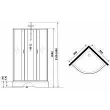 Душевая кабина Niagara Classic 80х80 NG-6703-14BKTG с гидромассажем
