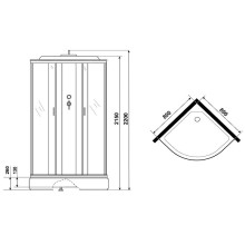 Душевая кабина Niagara Classic 80х80 NG-6703-14G с гидромассажем