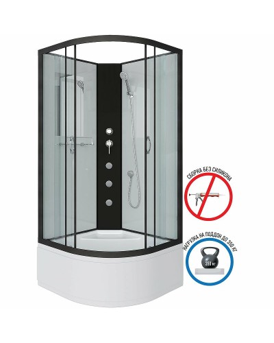 Душевая кабина Niagara Classic 80х80 NG-6707-14BKG с гидромассажем