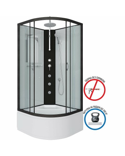 Душевая кабина Niagara Classic 80х80 NG-6707-14BKTG с гидромассажем