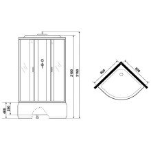 Душевая кабина Niagara Classic 80х80 NG-6707-14G с гидромассажем