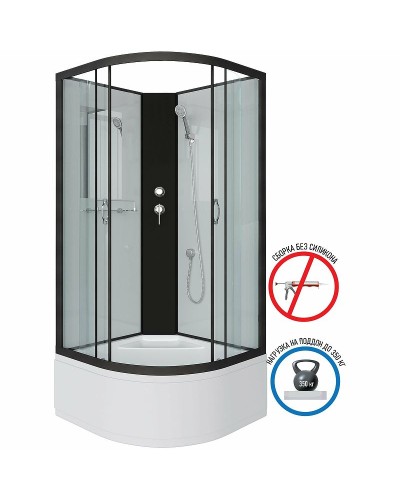 Душевая кабина Niagara Classic 90х90 NG-6708-14BK без гидромассажа