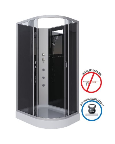 Душевая кабина Niagara Classic 120х80 L NG-3512-14LBKG с гидромассажем