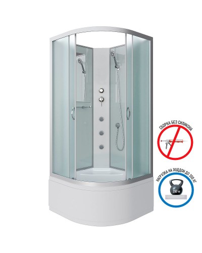 Душевая кабина Niagara Classic 80x80 NG-2307-14BKG с гидромассажем