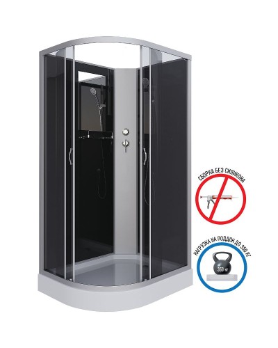 Душевая кабина Niagara Classic 120х80 R NG-3512-14RBK без гидромассажа