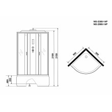Душевая кабина Niagara Classic 90x90 NG-2308-14P без гидромассажа