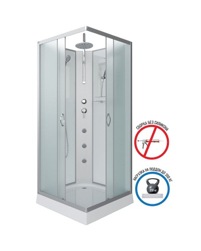 Душевая кабина Niagara Classic 90х90 NG-1101-14BKTG с гидромассажем