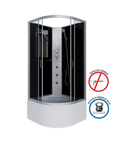 Душевая кабина Niagara Classic 90x90 NG-2508-14BKG с гидромассажем