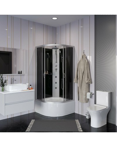 Душевая кабина Niagara Classic 80x80 NG-2507-14BKTG с гидромассажем