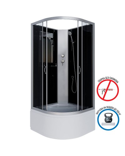 Душевая кабина Niagara Classic 100x100 NG-2509-14BK без гидромассажа
