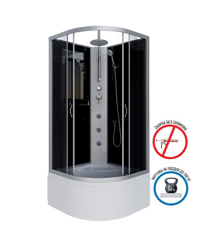 Душевая кабина Niagara Classic 100x100 NG-2509-14BKTG с гидромассажем