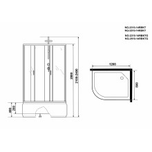 Душевая кабина Niagara Classic 120x80 R NG-2310-14RBKTG с гидромассажем