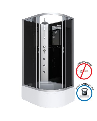 Душевая кабина Niagara Classic 120x80 L NG-2510-14LBKTG с гидромассажем