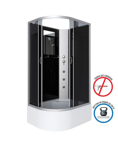 Душевая кабина Niagara Classic 120x80 R NG-2510-14RBKG с гидромассажем