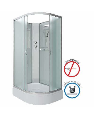 Душевая кабина Niagara Classic 100х80 L NG-33084-14LBK без гидромассажа