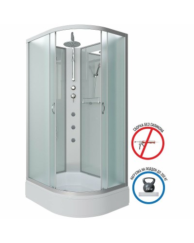 Душевая кабина Niagara Classic 100х80 L NG-33084-14LBKTG с гидромассажем