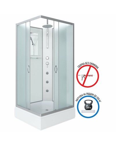 Душевая кабина Niagara Classic 90х80 NG-33984-14QBKTG с гидромассажем