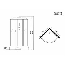Душевая кабина Niagara Classic 100x100 NG-3302-14P без гидромассажа