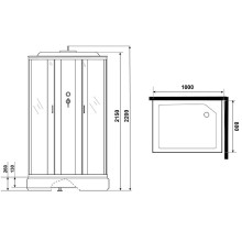 Душевая кабина Niagara Classic 100х80 NG-33084-14Q без гидромассажа