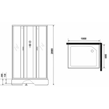 Душевая кабина Niagara Classic 100х80 NG-33084-14QBK без гидромассажа