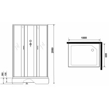 Душевая кабина Niagara Classic 100х80 NG-33084-14QBKG с гидромассажем