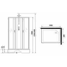 Душевая кабина Niagara Classic 100х80 NG-33084-14QBKT без гидромассажа