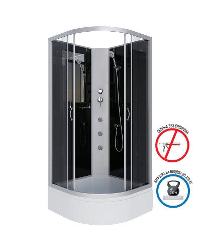 Душевая кабина Niagara Classic 100x100 NG-3502-14BKG с гидромассажем