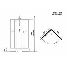 Душевая кабина Niagara Classic 100x100 NG-3502-14BKT без гидромассажа