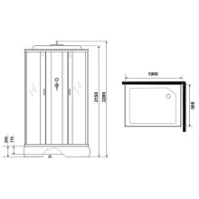 Душевая кабина Niagara Classic 100х80 NG-33084-14QP без гидромассажа