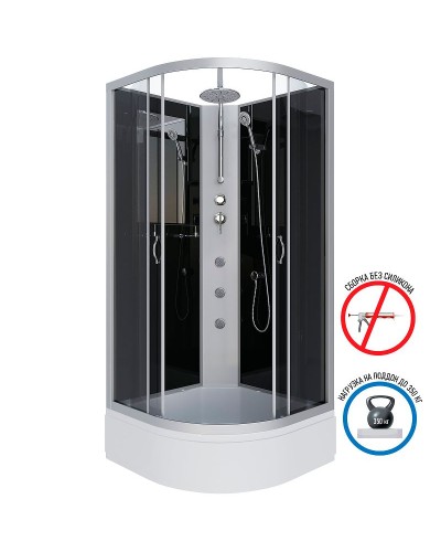 Душевая кабина Niagara Classic 80x80 NG-3503-14BKTG с гидромассажем