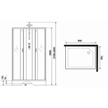 Душевая кабина Niagara Classic 90х70 NG-43975-14QBKT без гидромассажа