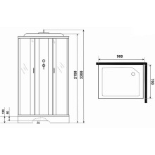 Душевая кабина Niagara Classic 90х70 NG-43975-14Q без гидромассажа
