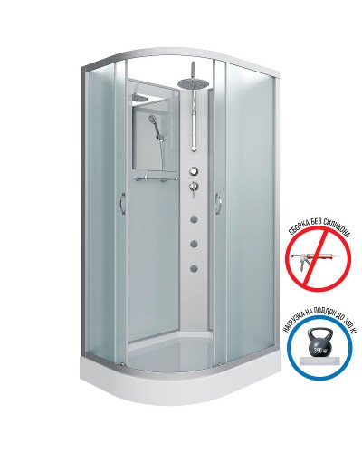 Душевая кабина Niagara Classic 120x80 R NG-3312-14RBKTG с гидромассажем