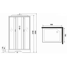 Душевая кабина Niagara Classic 90х70 NG-43975-14QP без гидромассажа