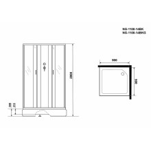 Душевая кабина Niagara Classic 90x90 NG-1108-14BK без гидромассажа