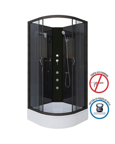 Душевая кабина Niagara Classic 90x90 NG-6501-14BKG с гидромассажем