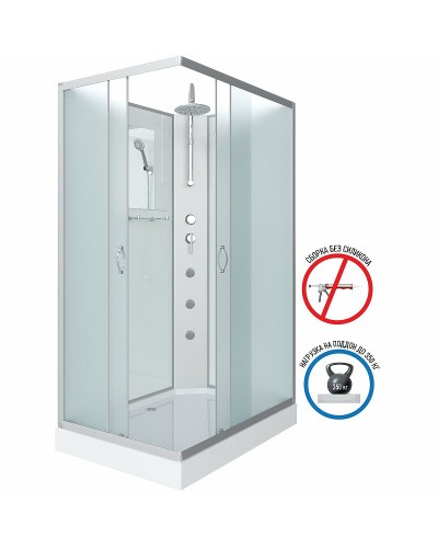 Душевая кабина Niagara Classic 100х80 NG-43085-14QBKTG с гидромассажем