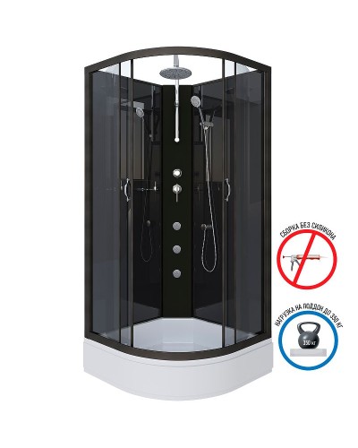 Душевая кабина Niagara Classic 90x90 NG-6501-14BKTG с гидромассажем